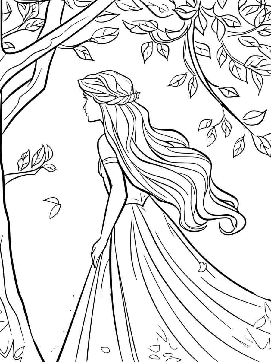 la belle au bois dormant coloriage a imprimer