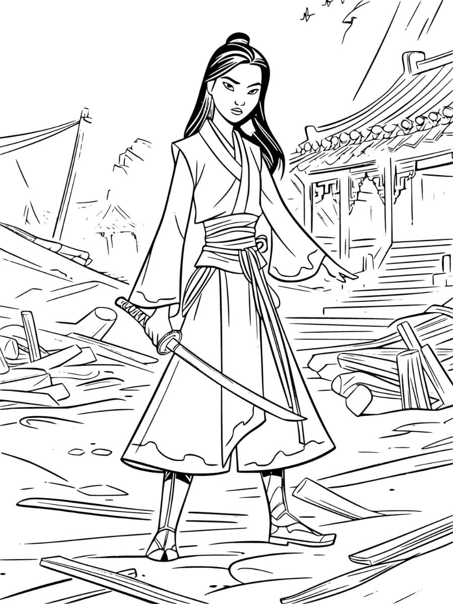 mulan coloriage a imprimer