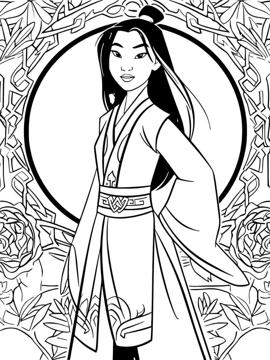 mulan coloriage couleur