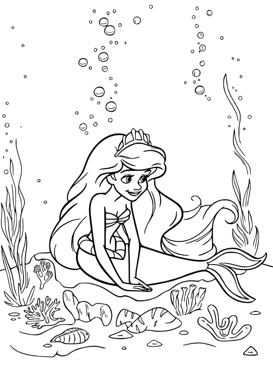 princesse ariel coloriage