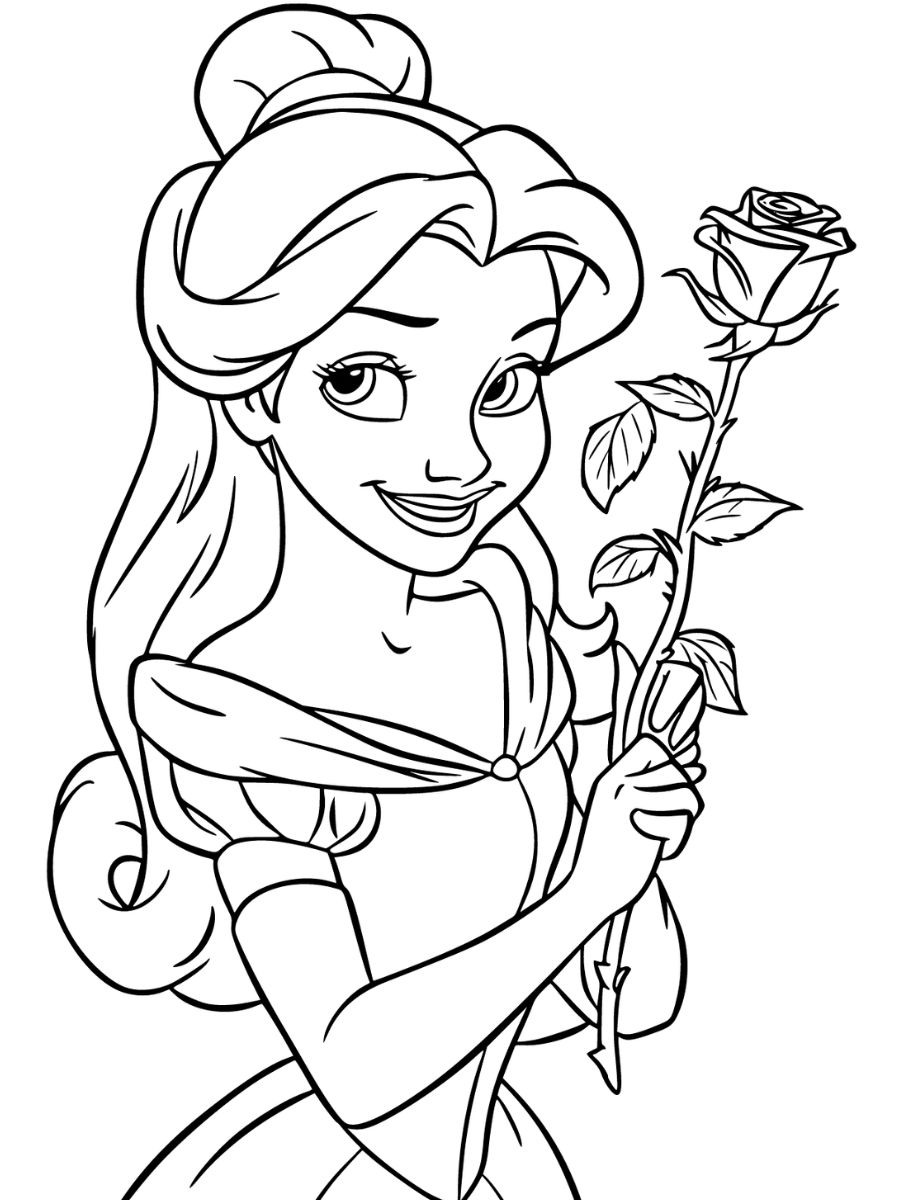 princesse belle coloriage