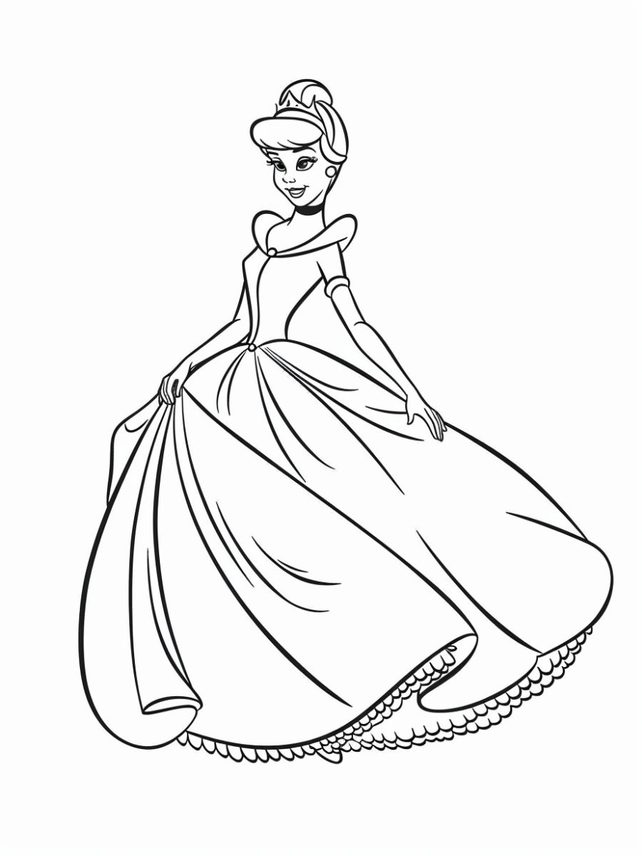 princesse cendrillon coloriage