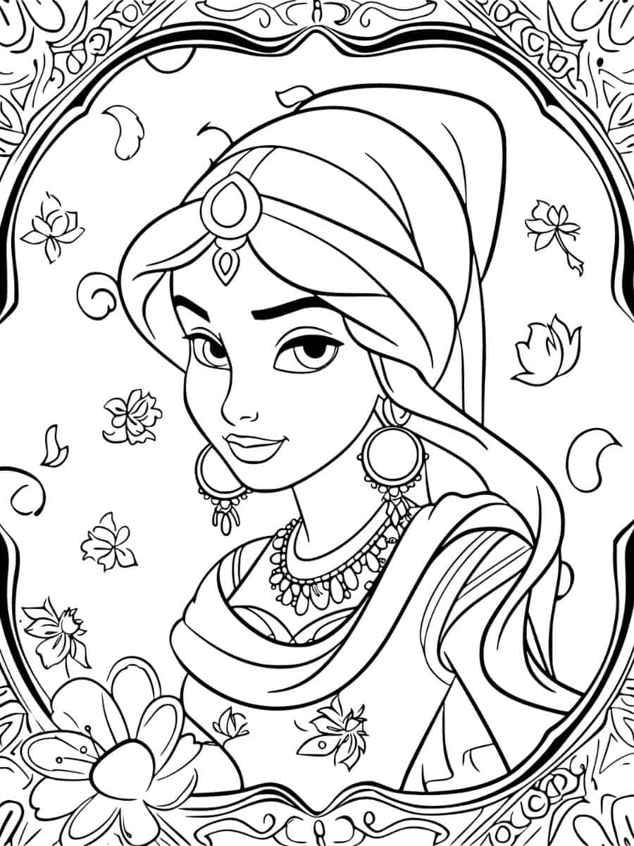 Coloriage Disney Jasmine