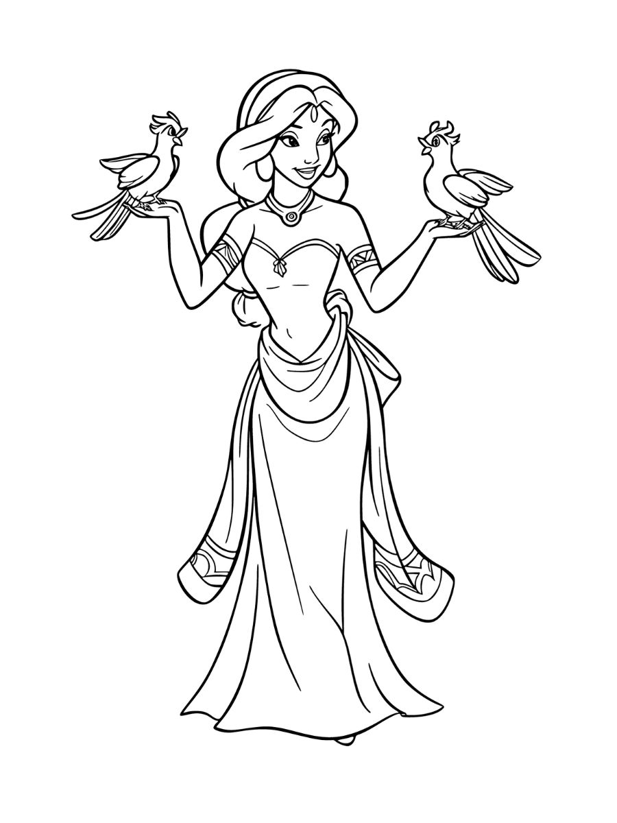 Coloriage Jasmine à imprimer gratuit