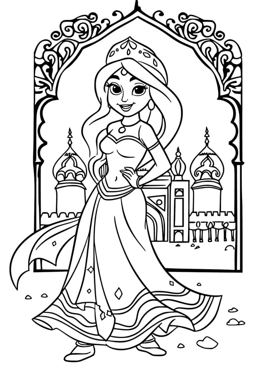 Coloriage à imprimer Jasmine