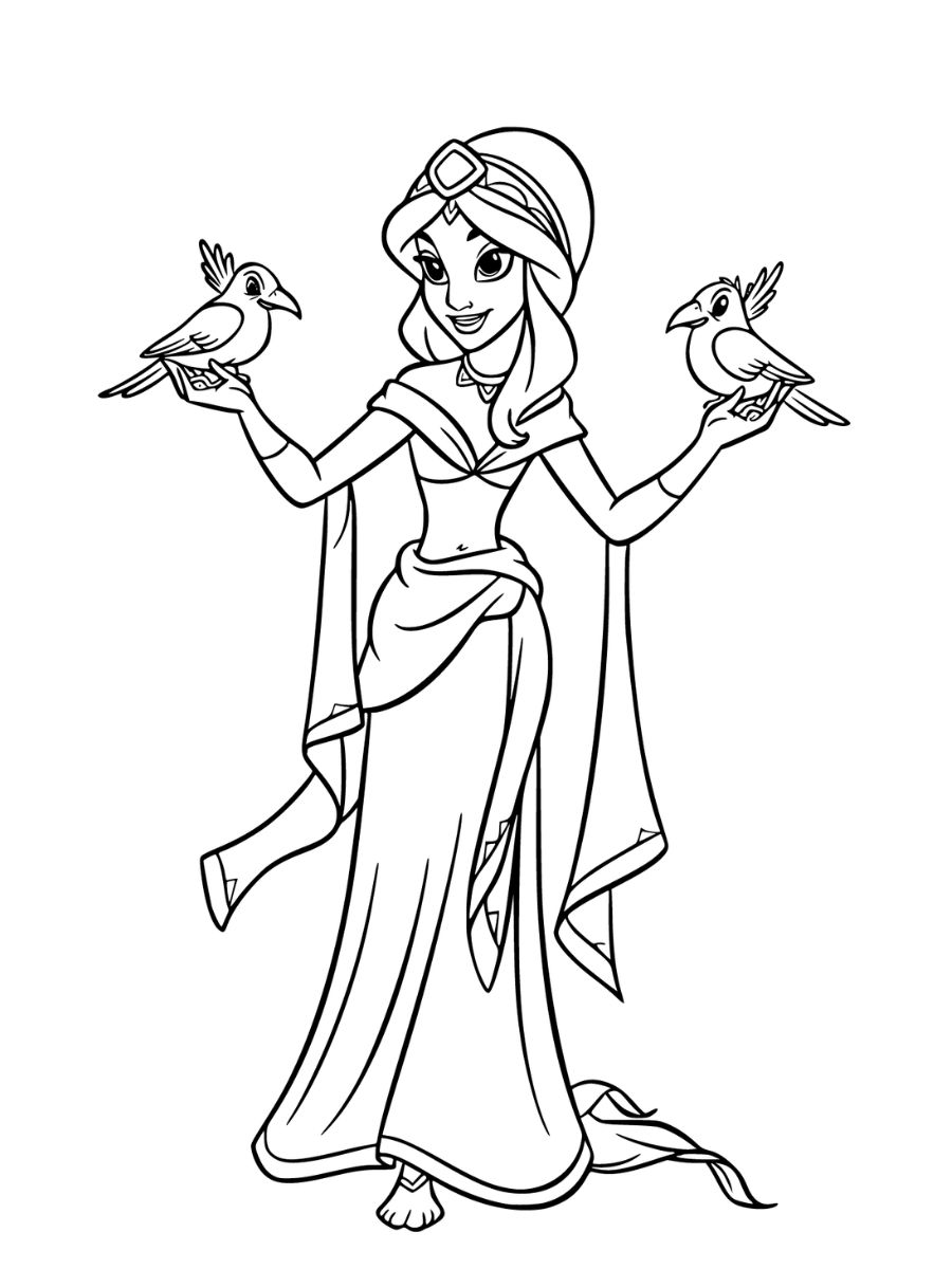 Coloriages à imprimer Jasmine