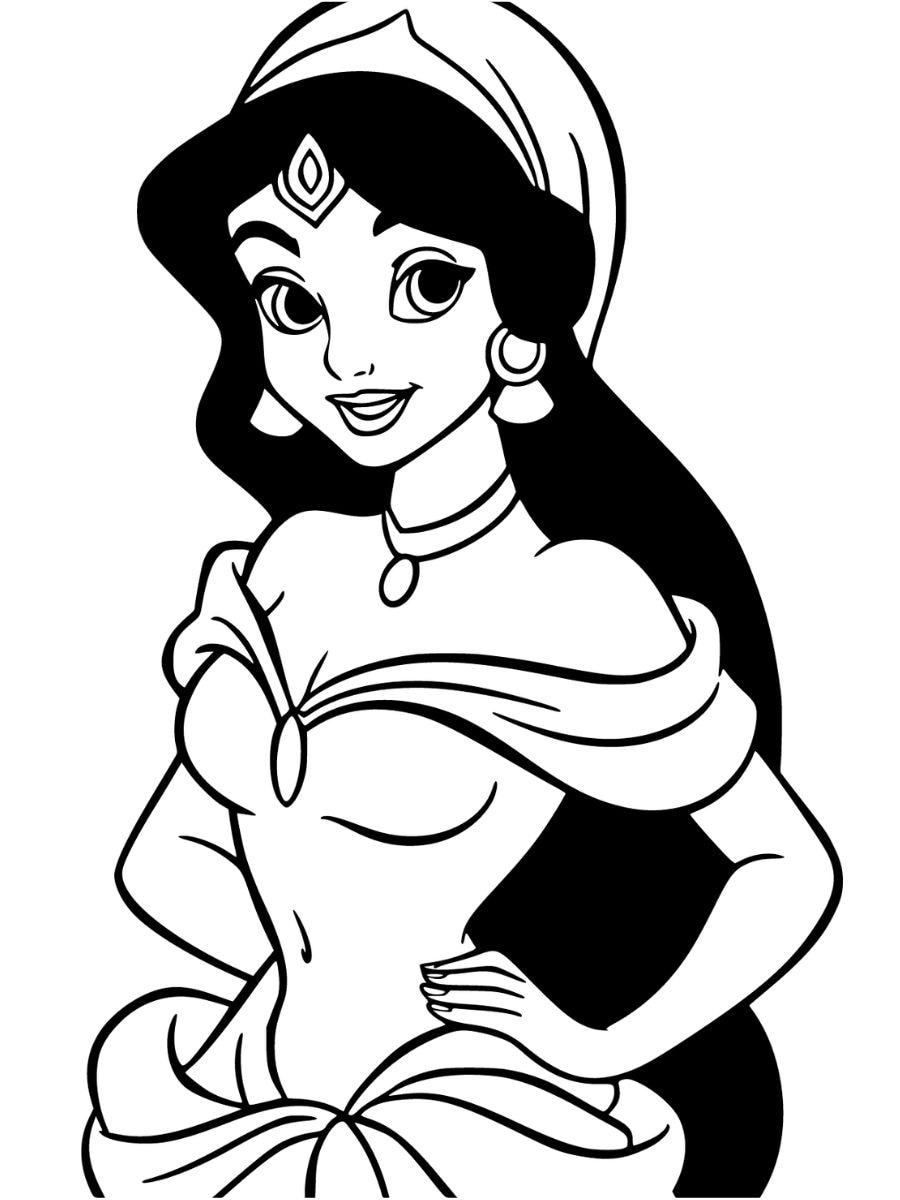 Jasmine coloriage à imprimer