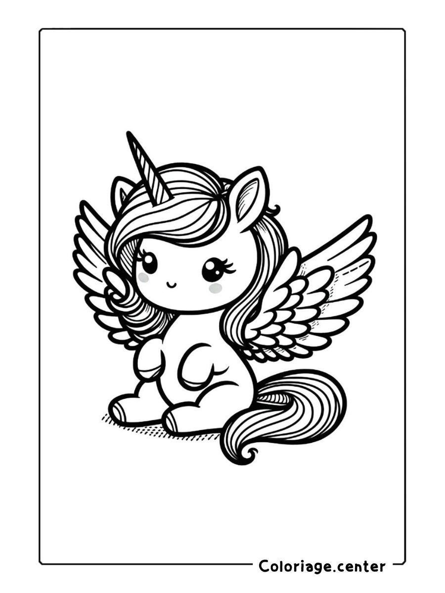 bébé coloriages licorne