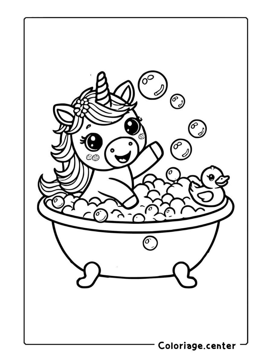 bebe licorne coloriage