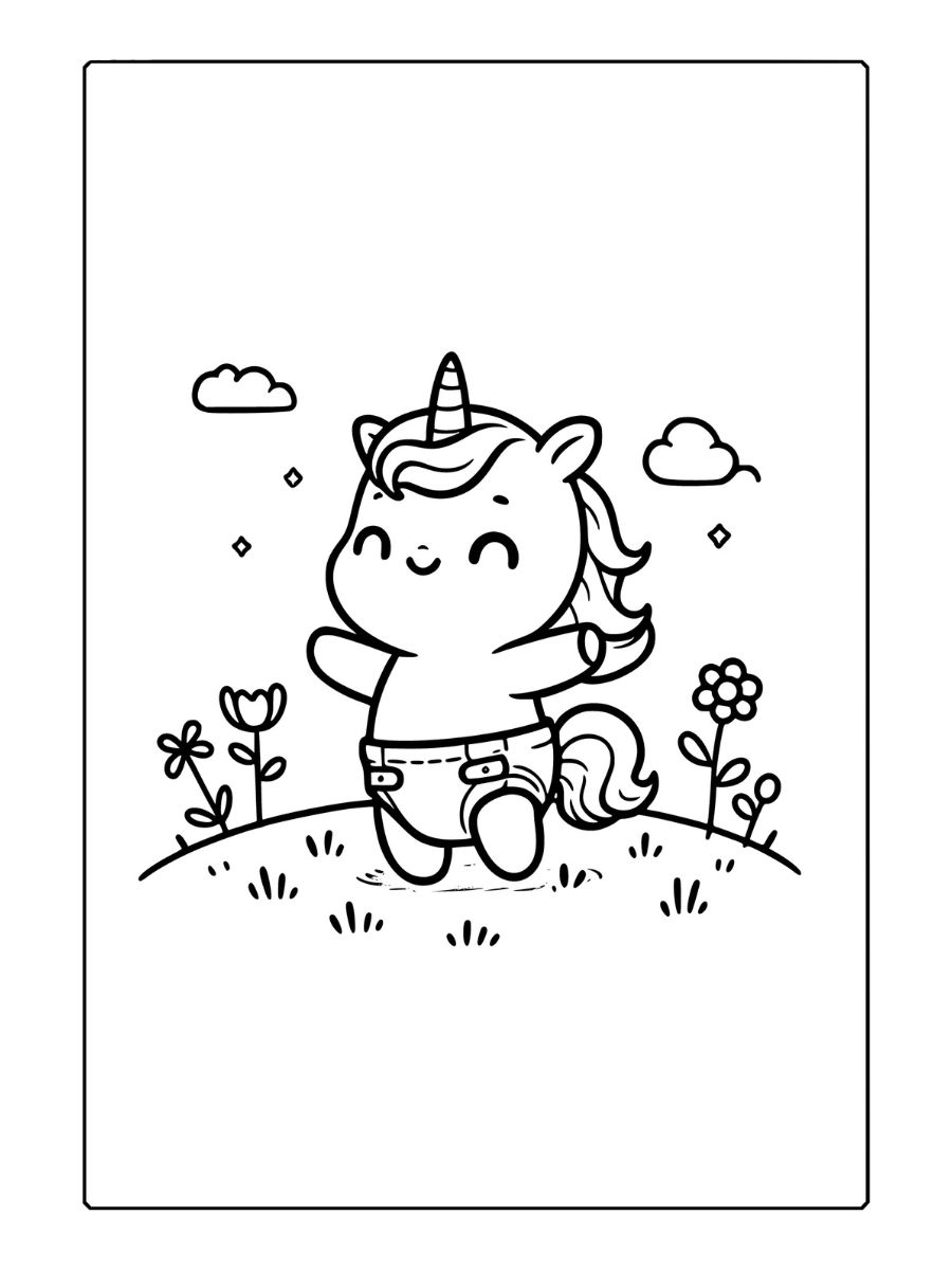 coloriage a imprimer licorne