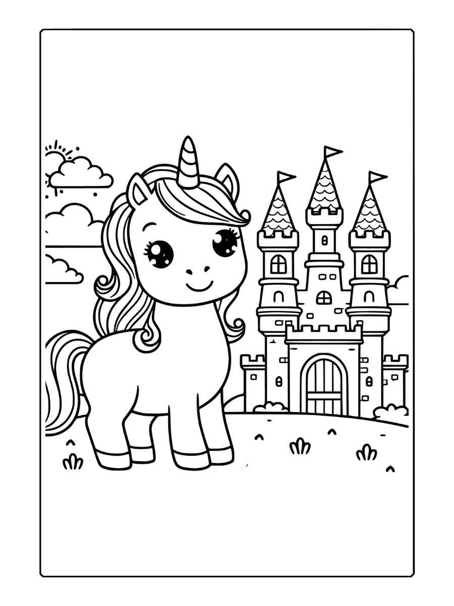 coloriage à imprimer licorne gratuit