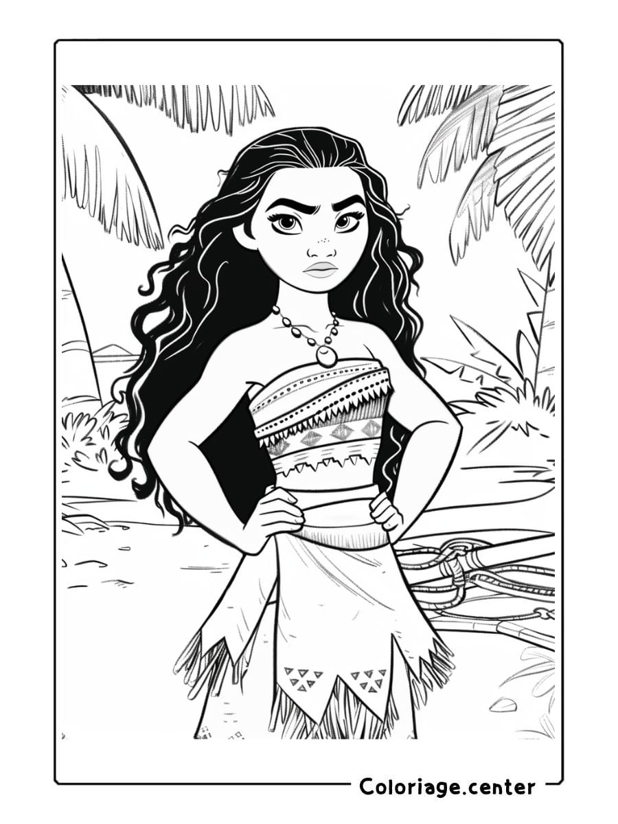 coloriage à imprimer vaiana