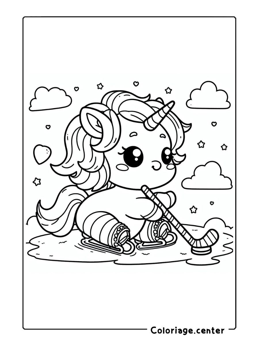 coloriage bébé licorne