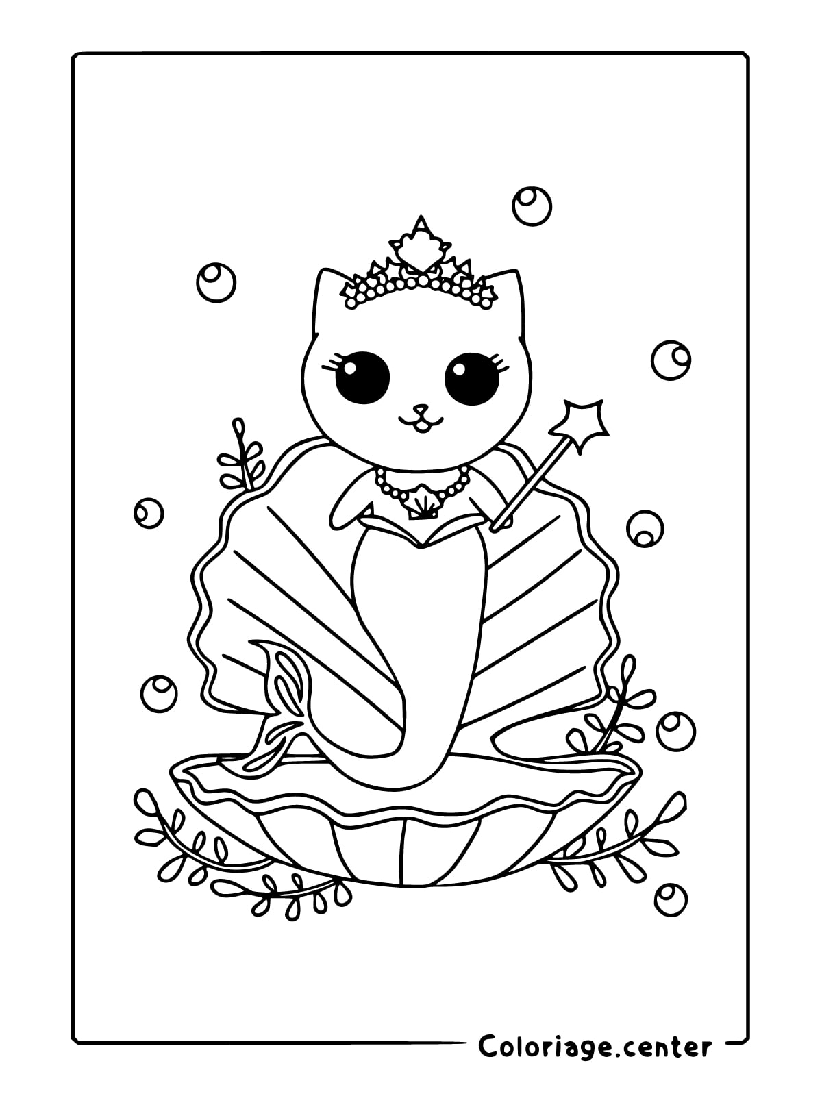 coloriage chat licorne sirene a imprimer gratuit