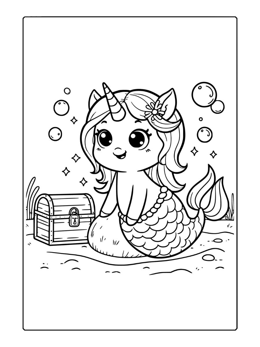 coloriage chat licorne sirene