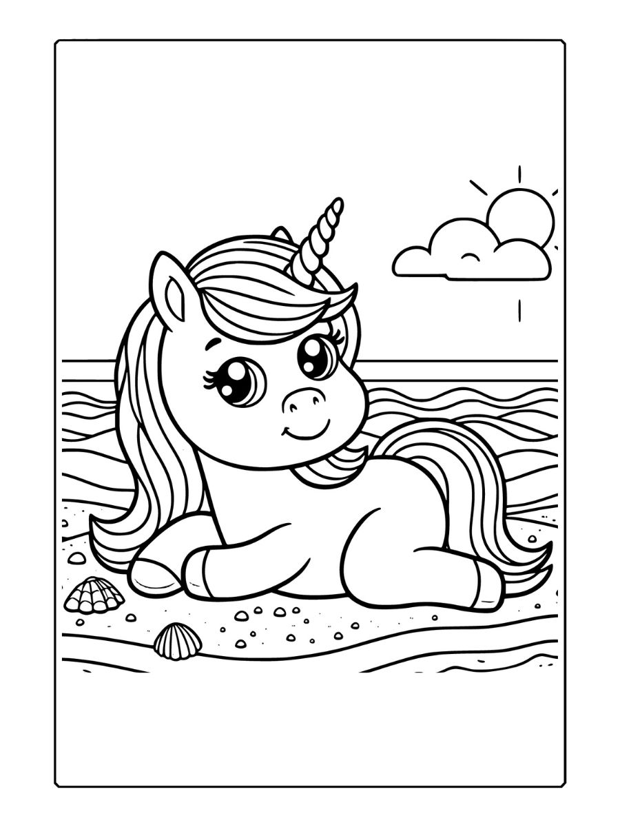 coloriage de licorne à imprimer gratuit