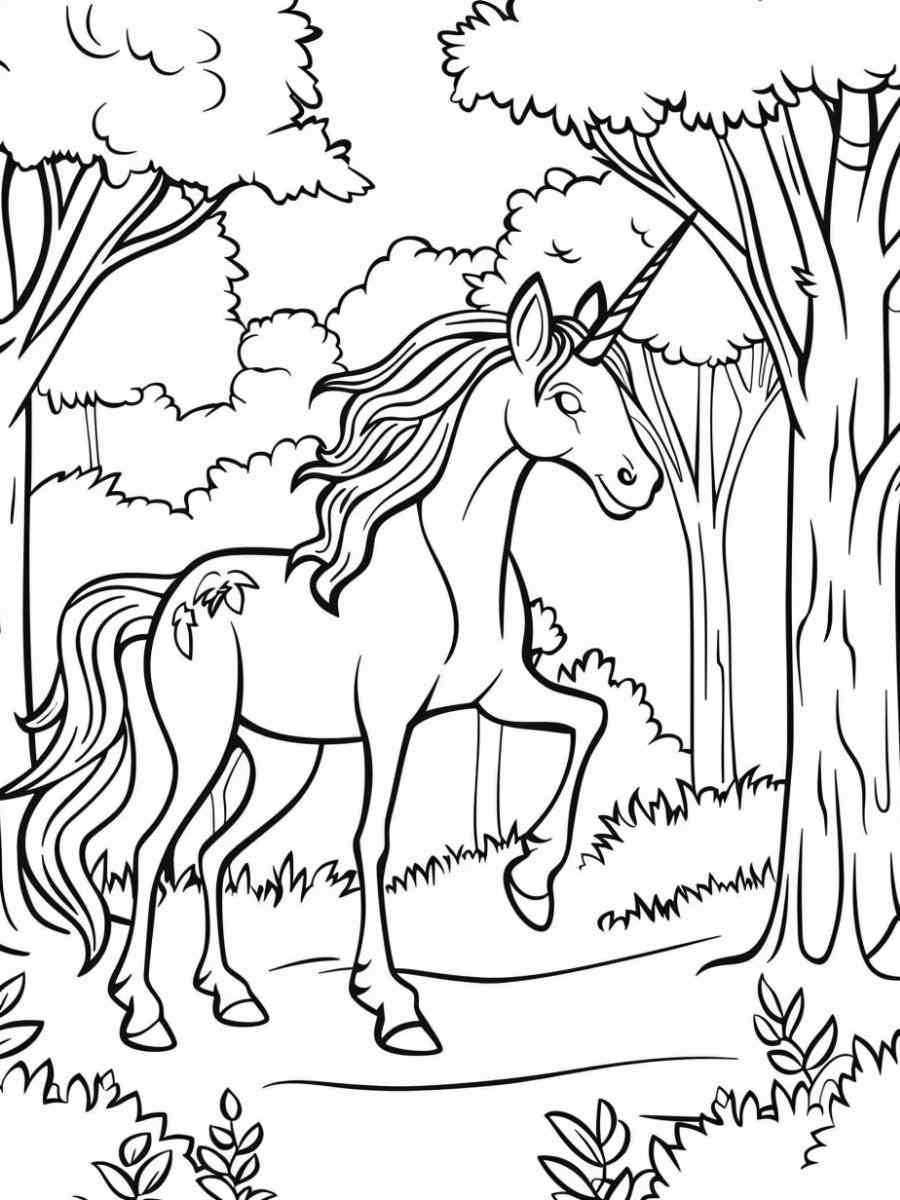 coloriage de licorne