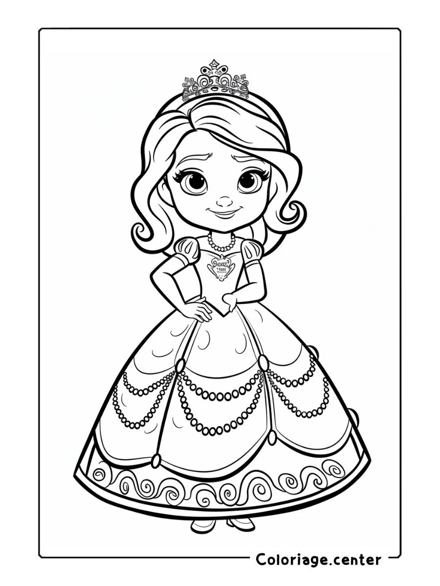 coloriage de princesse sofia