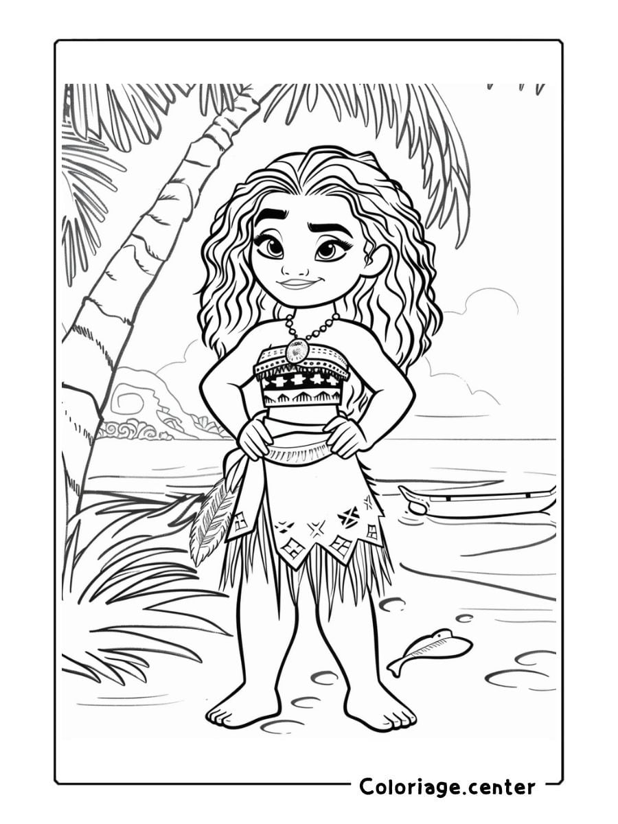 coloriage disney vaiana