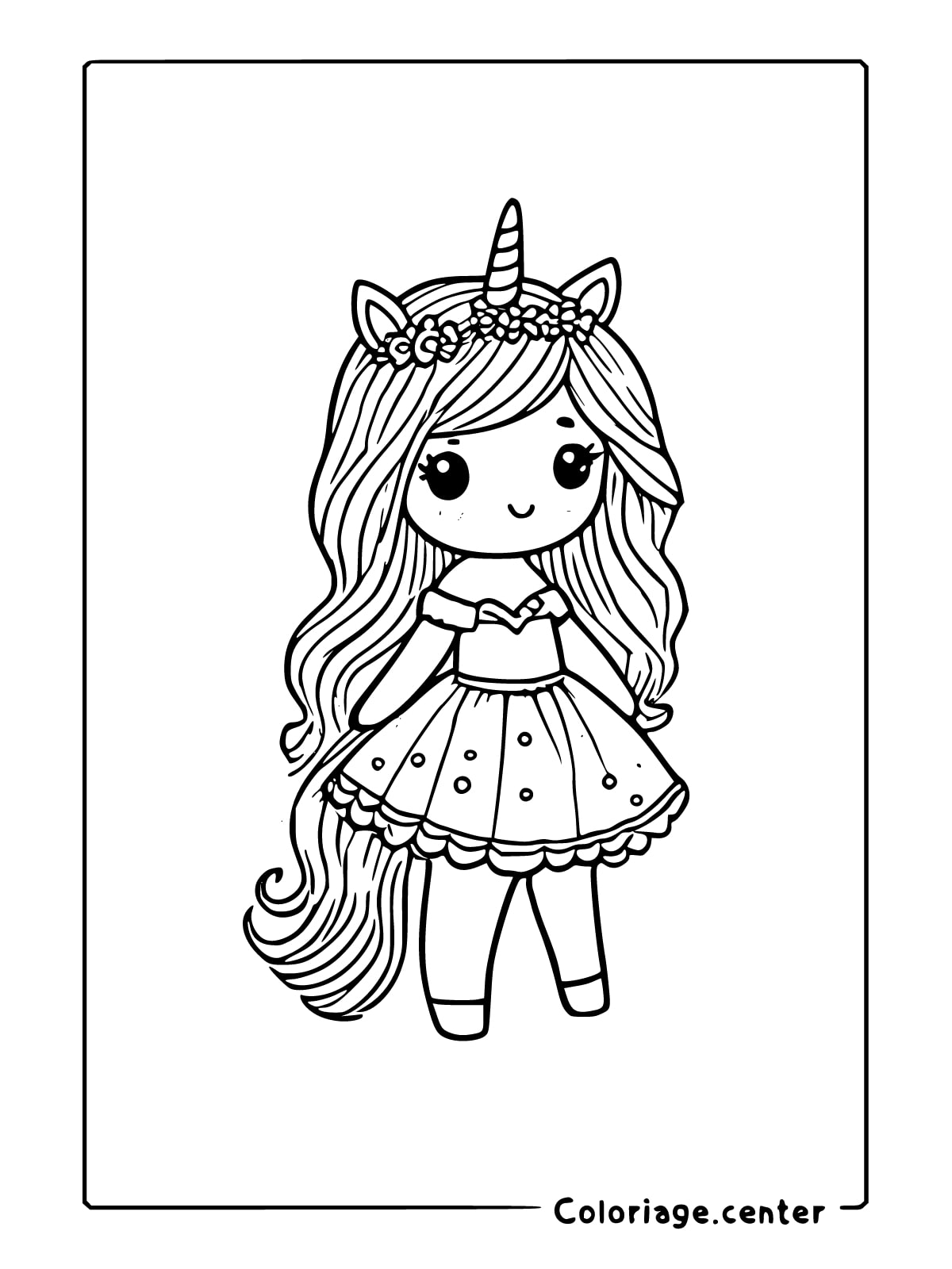 coloriage fille 8 ans licorne