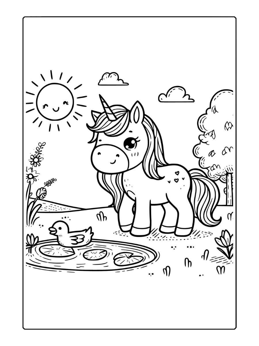 coloriage imprimer licorne