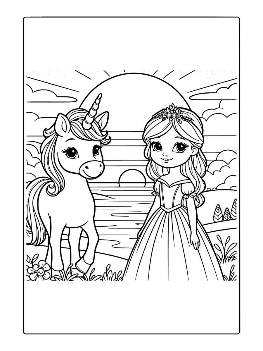 coloriage licorne à imprimer gratuitement