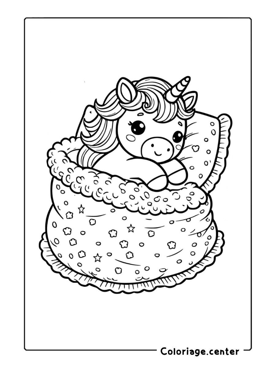 coloriage licorne bébé