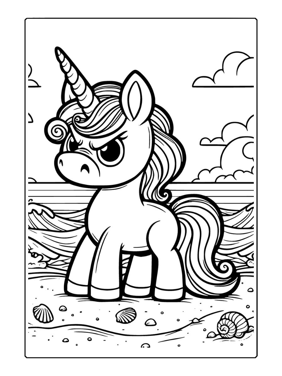 coloriage licorne couleur