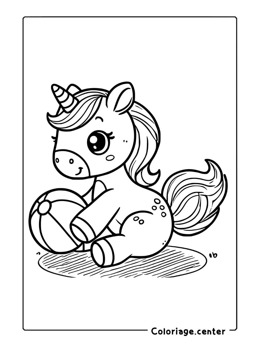 coloriage licorne facile gratuit pdf