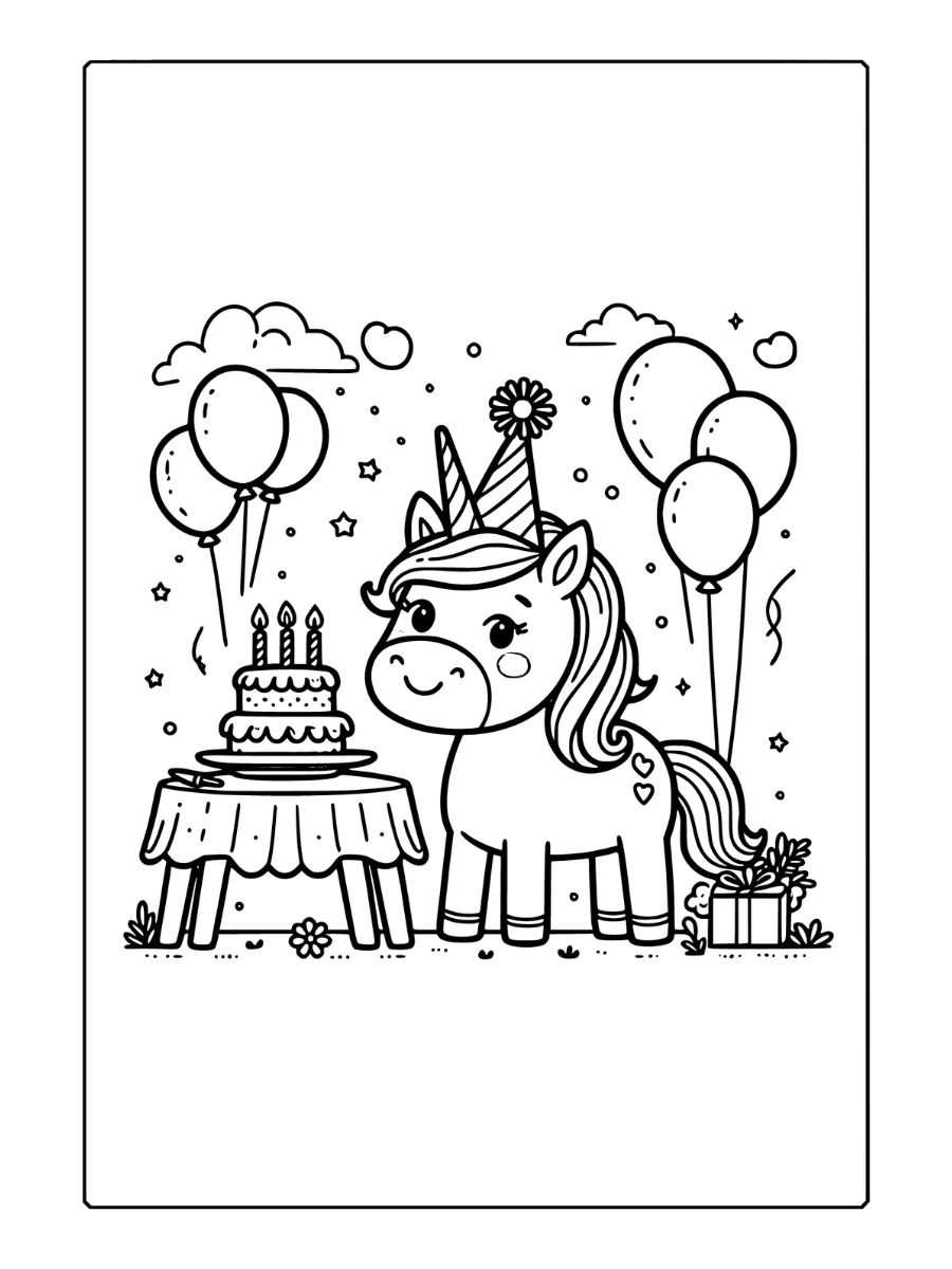 coloriage licorne gratuit à imprimer