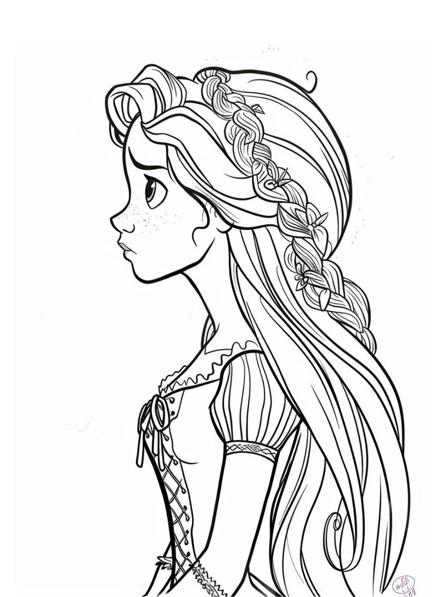 coloriage princesse raiponce