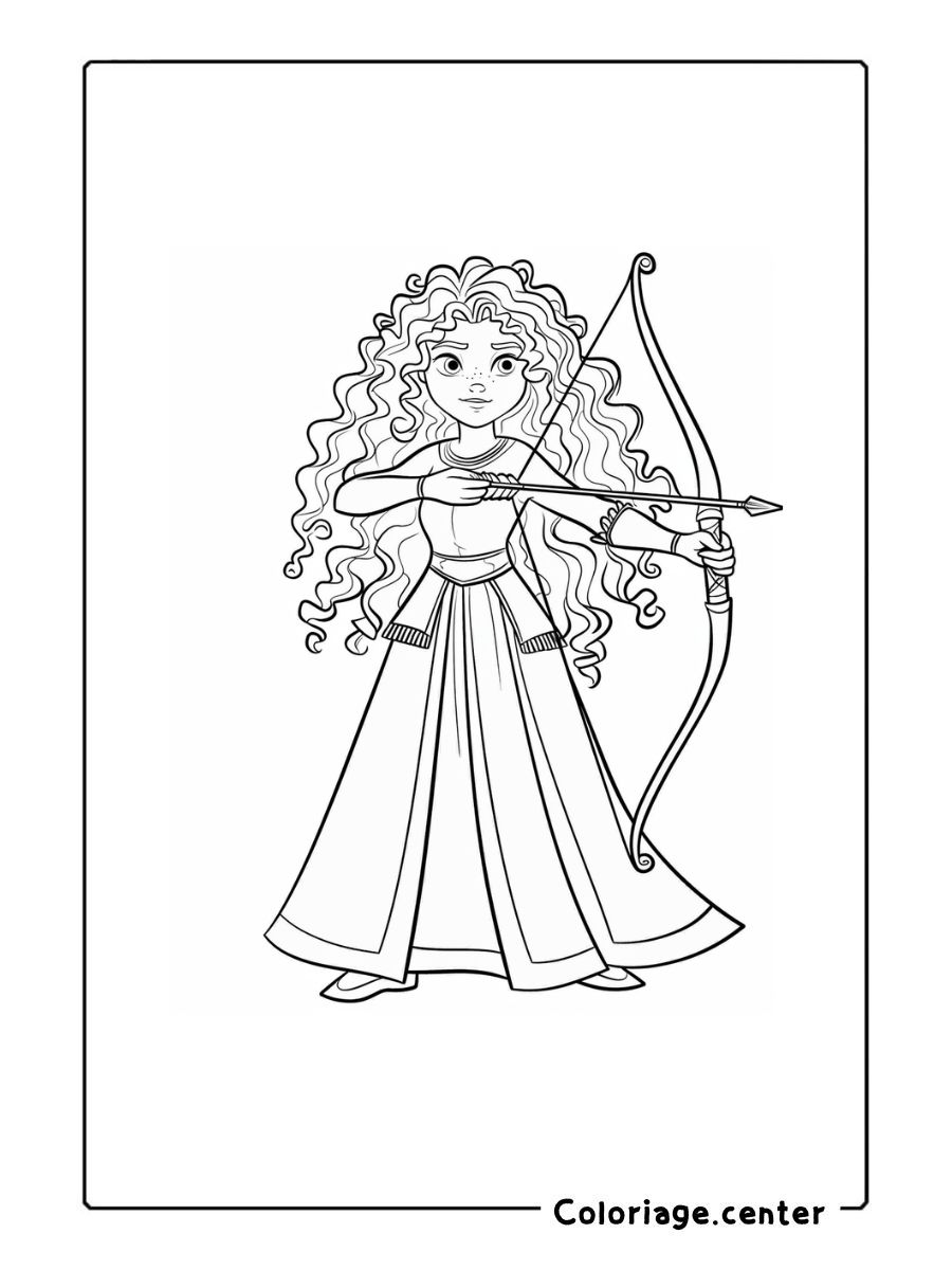 coloriage princesse rebelle