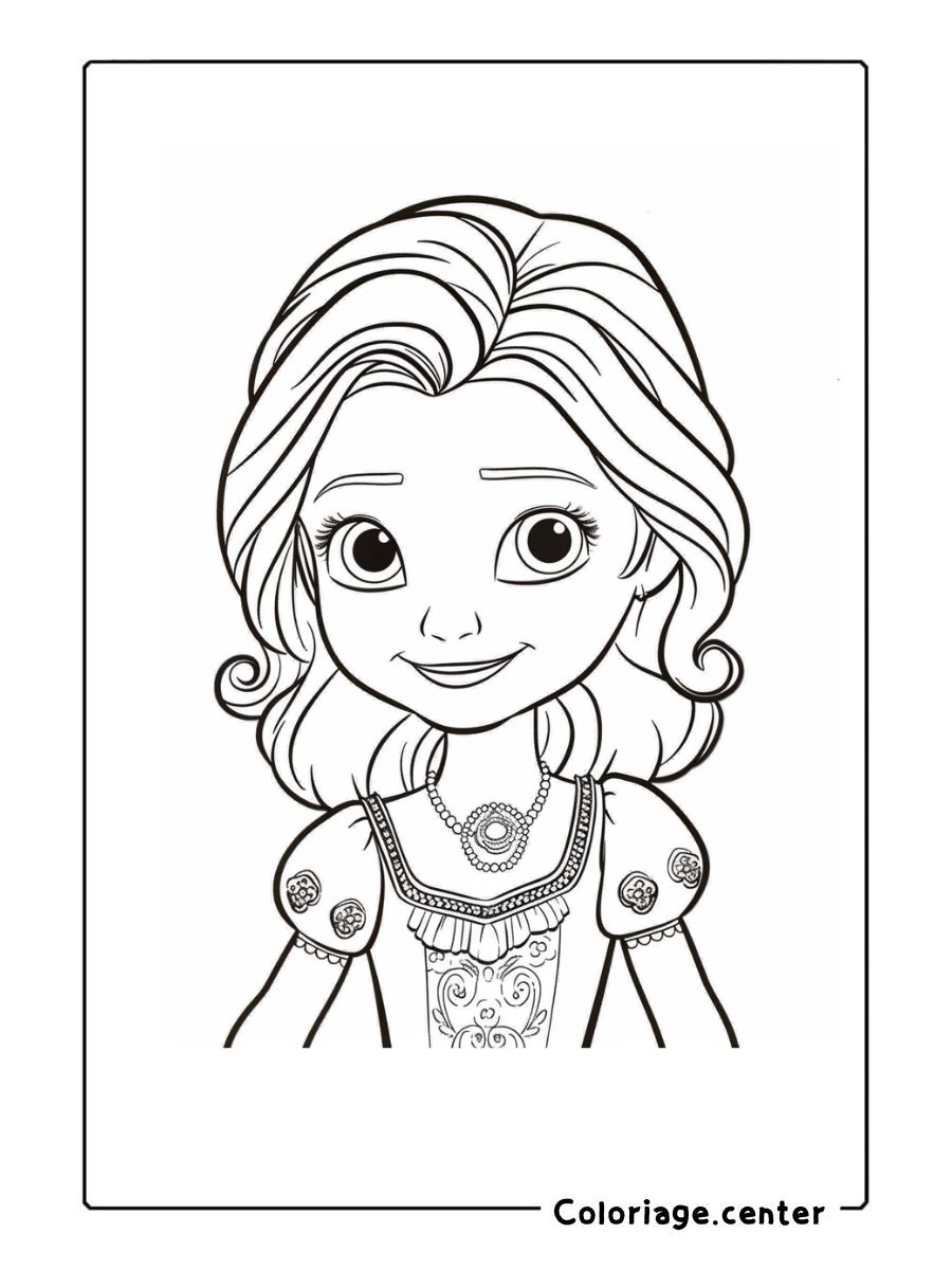 coloriage princesse sofia à imprimer