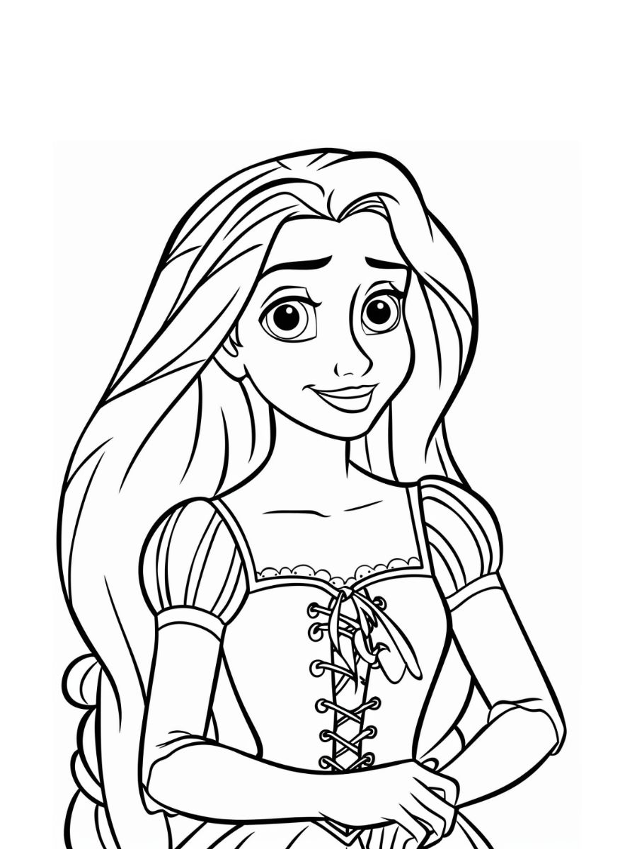 coloriage raiponce gratuit