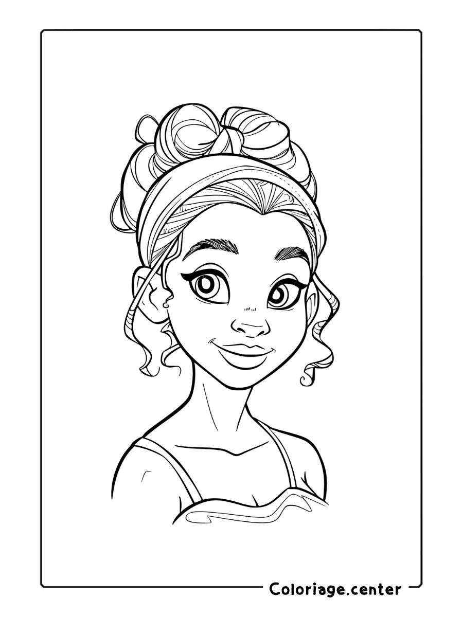 coloriage tiana disney