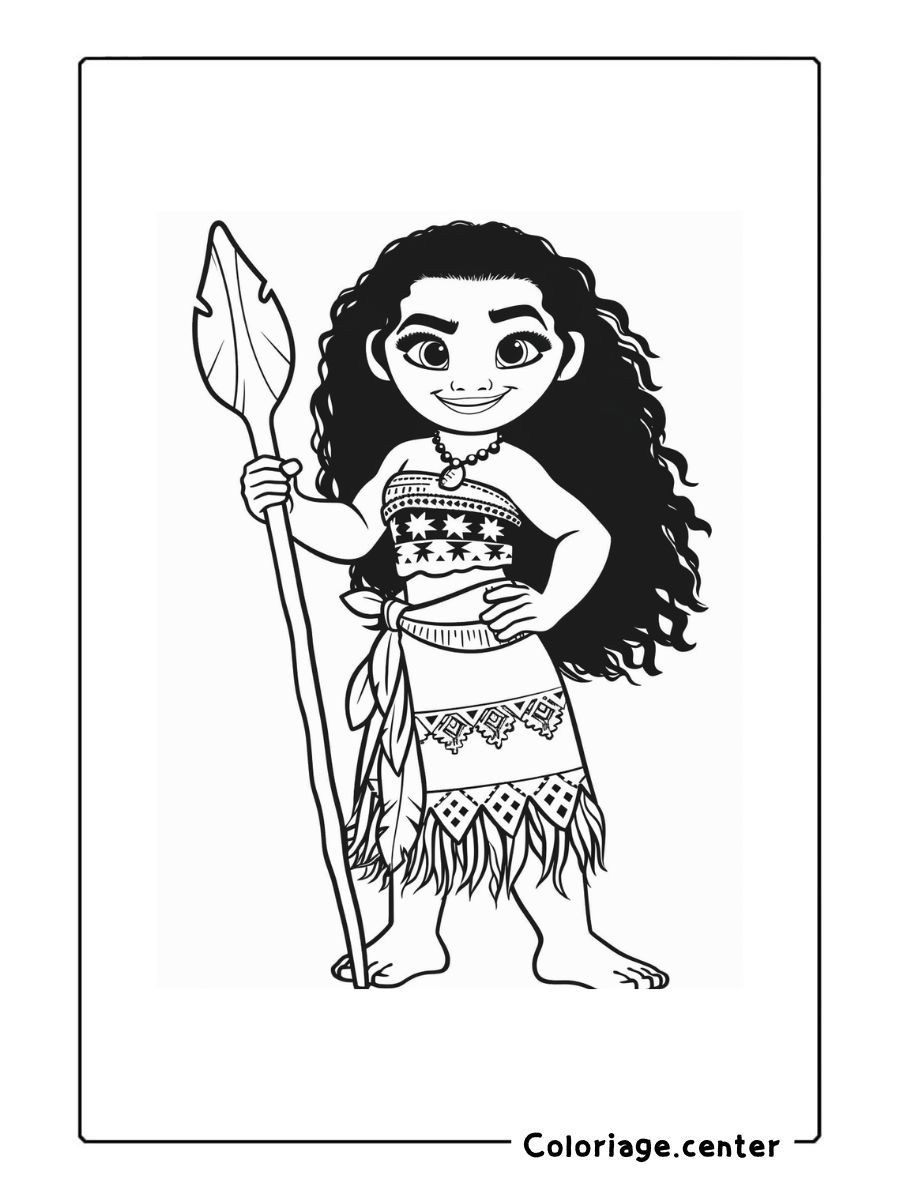 coloriage vaiana à imprimer gratuit