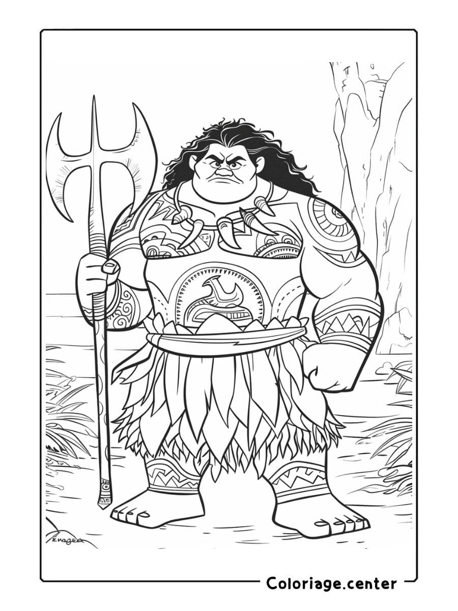 coloriage vaiana bebe