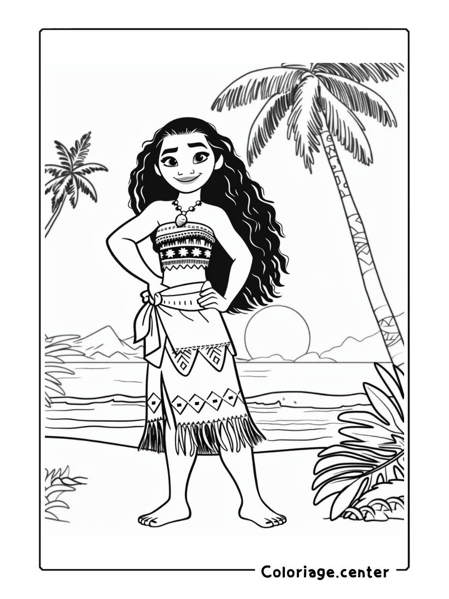 facile vaiana coloriage vaiana