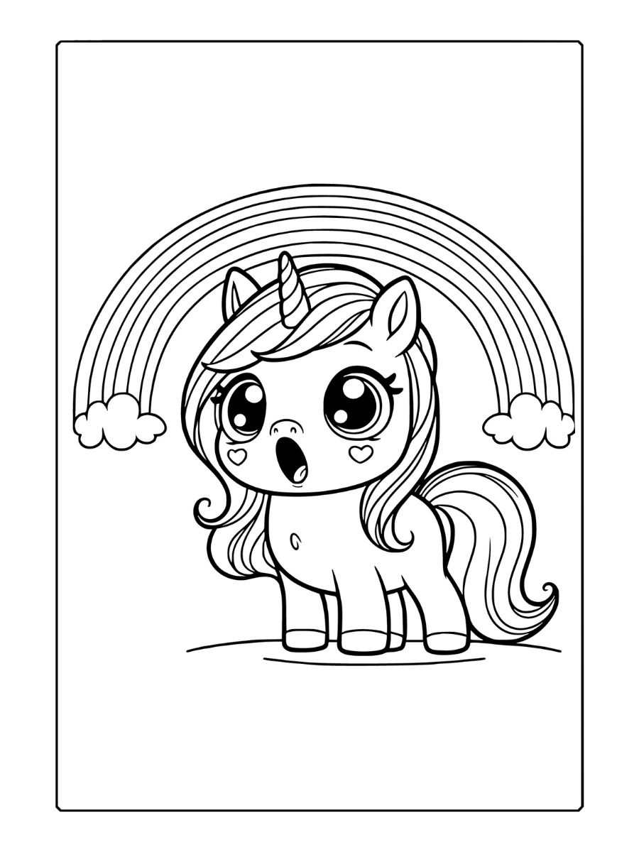 licorne a imprimer pour coloriage