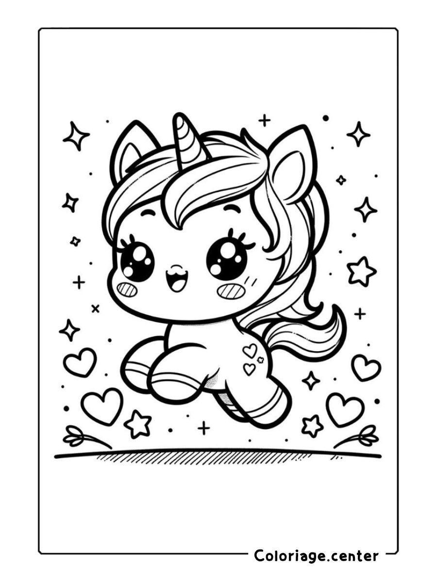 licorne bebe coloriage