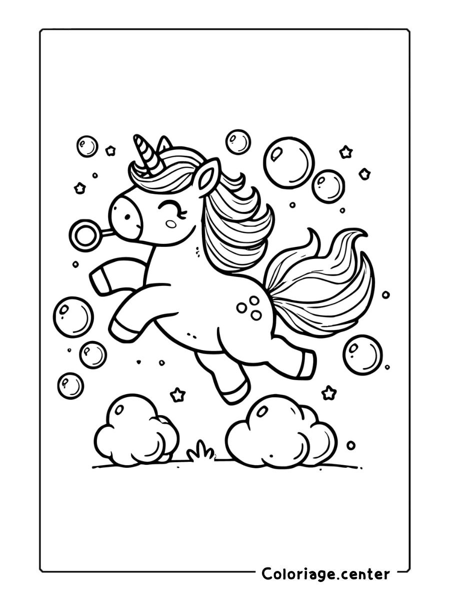 licorne coloriage facile pdf