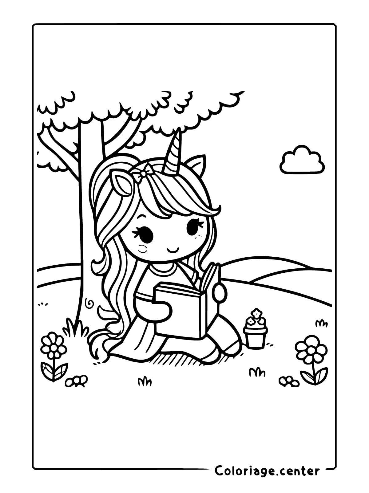 licorne coloriage fille