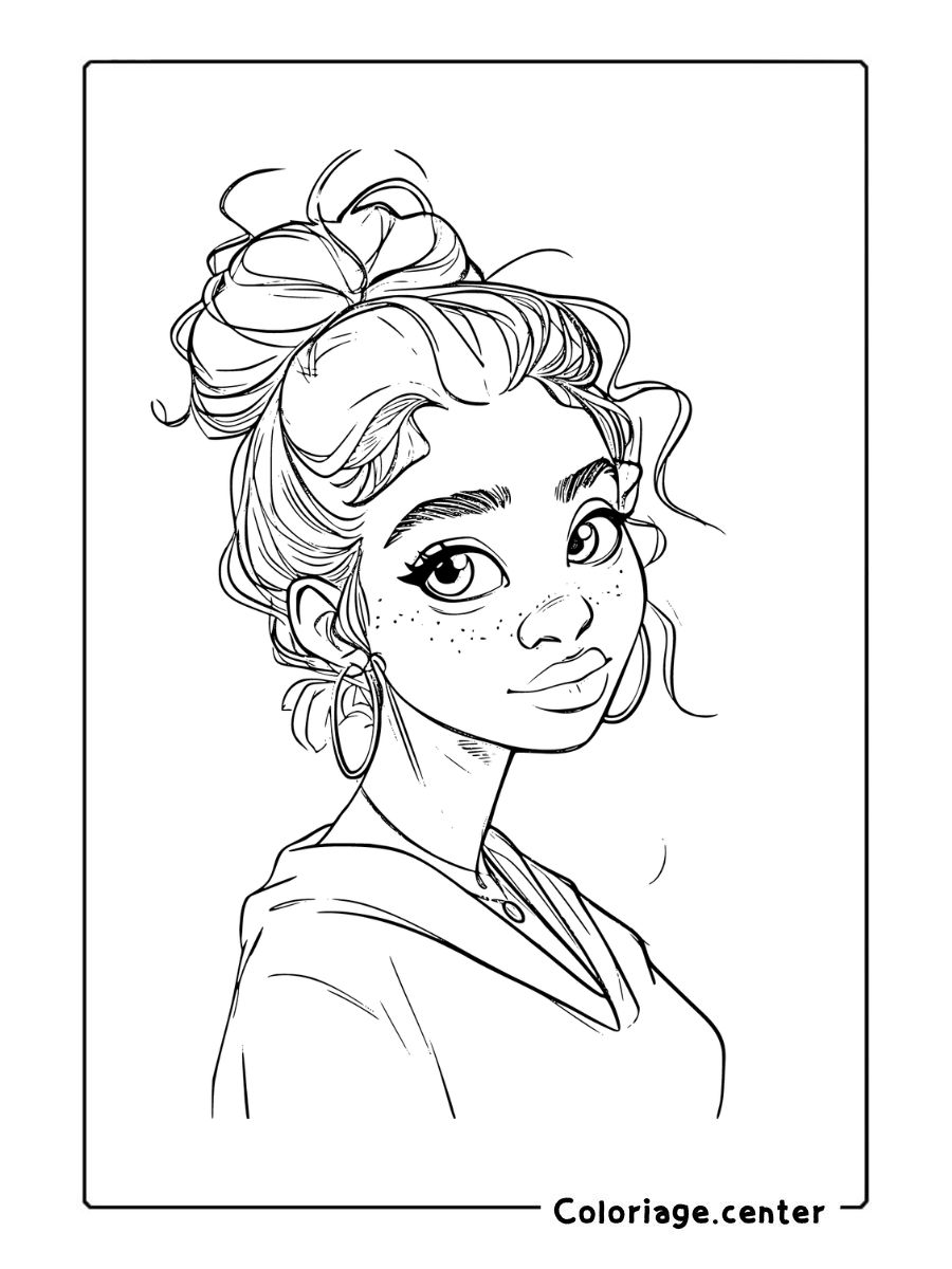 princesse tiana coloriage