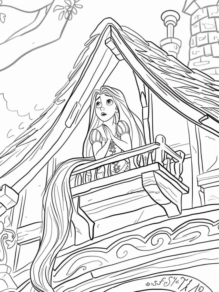 raiponce coloriage à imprimer gratuit