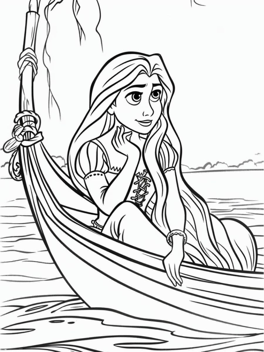 raiponce coloriage à imprimer