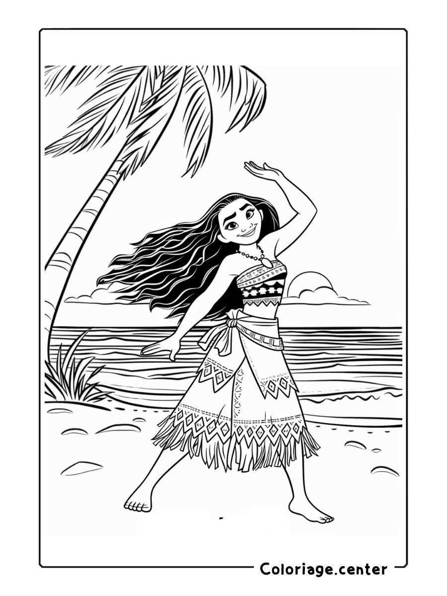 vaiana coloriage à imprimer