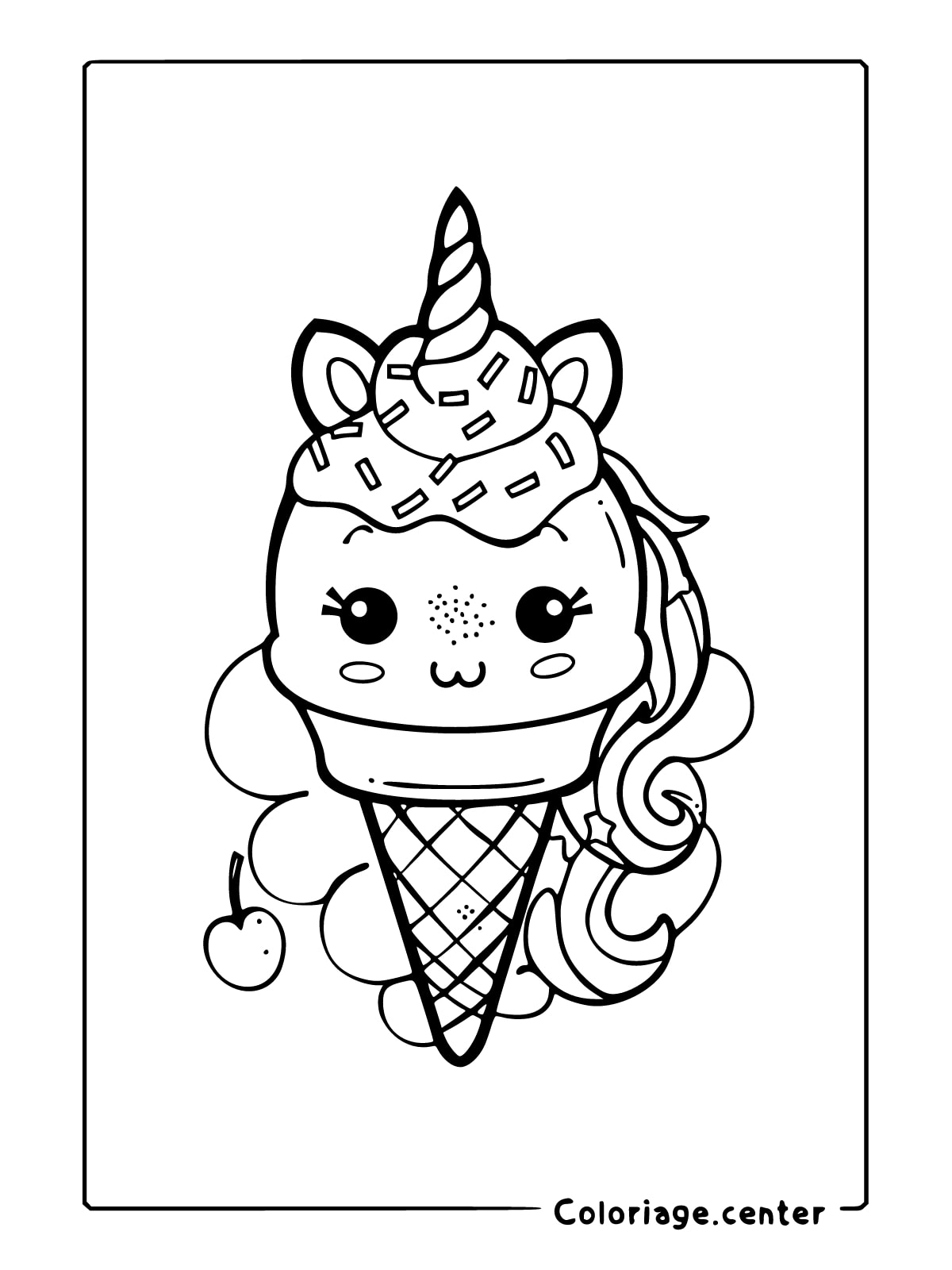 coloriage glace licorne